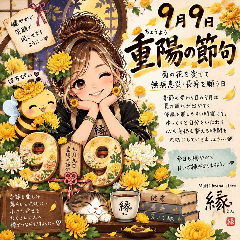 画像4510：9月9日は「重陽の節句」🌼