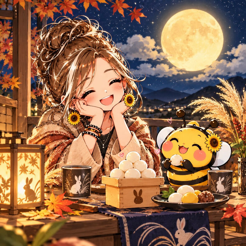画像4535：🌕 中秋の名月、秋の夜長を楽しみながら